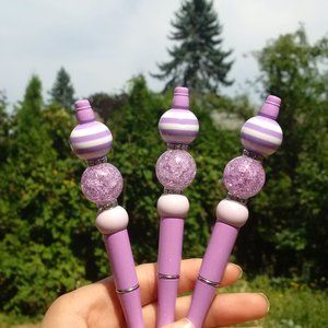 ✨Cute and Adorable Purple Beaded Pen
